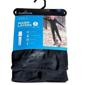 Cuddl Duds Girls SZ XL (14/16) Performance Baselayer Fleece Crew & Pant NEW
